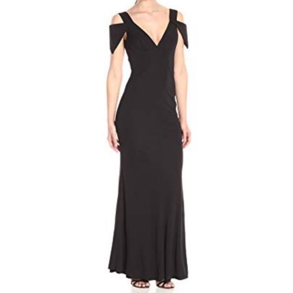 ABS Allen Schwartz Long Hunter Green Dress